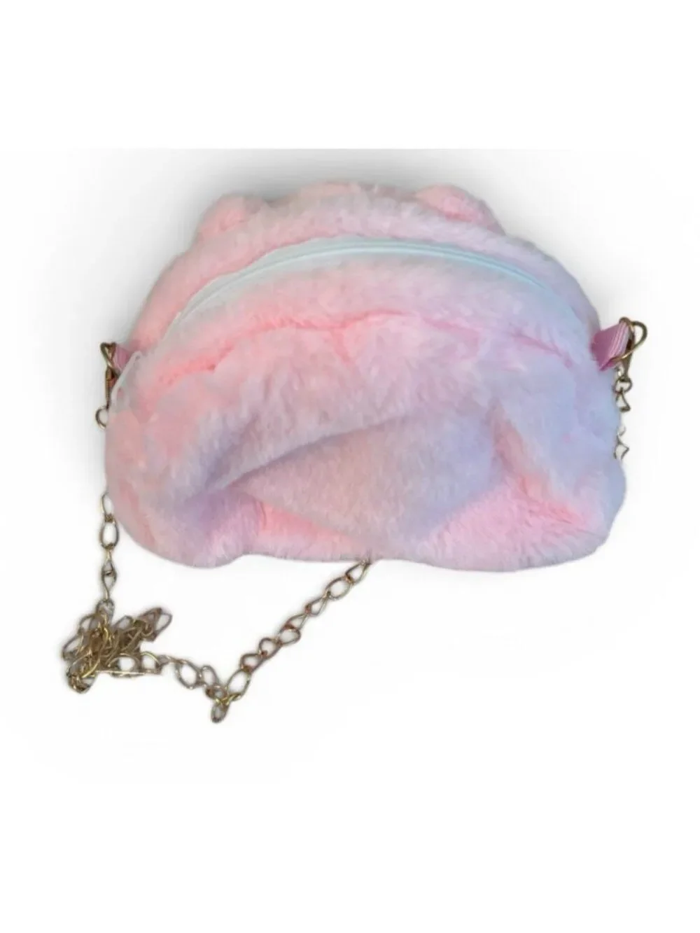 Plush Pink Hampster Crossbody Shoulder Bag Girls Small Faux Fur Cute Purse New